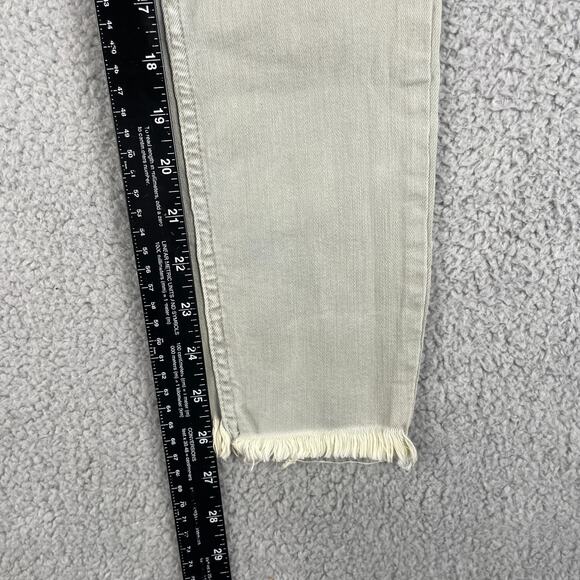 Free People Women's SZ. 26 Gray Cotton Elastane Button Fly Skinny Jeans - Picture 10 of 12